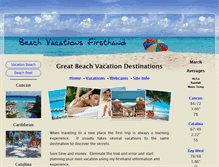Tablet Screenshot of beach-vacations-firsthand.com